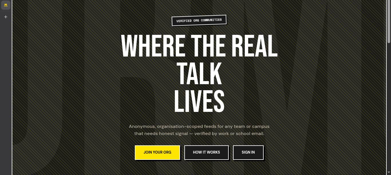 MoreMur — Anonymous, organisation-scoped discussion and community intelligence platform.